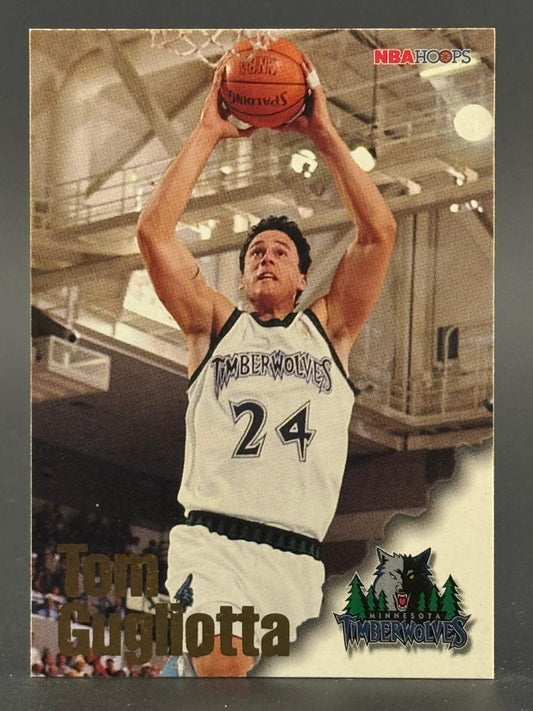 Tom Gugliotta 1996-97 NBA Hoops basketball trading card, #24 Minnesota Timberwolves.