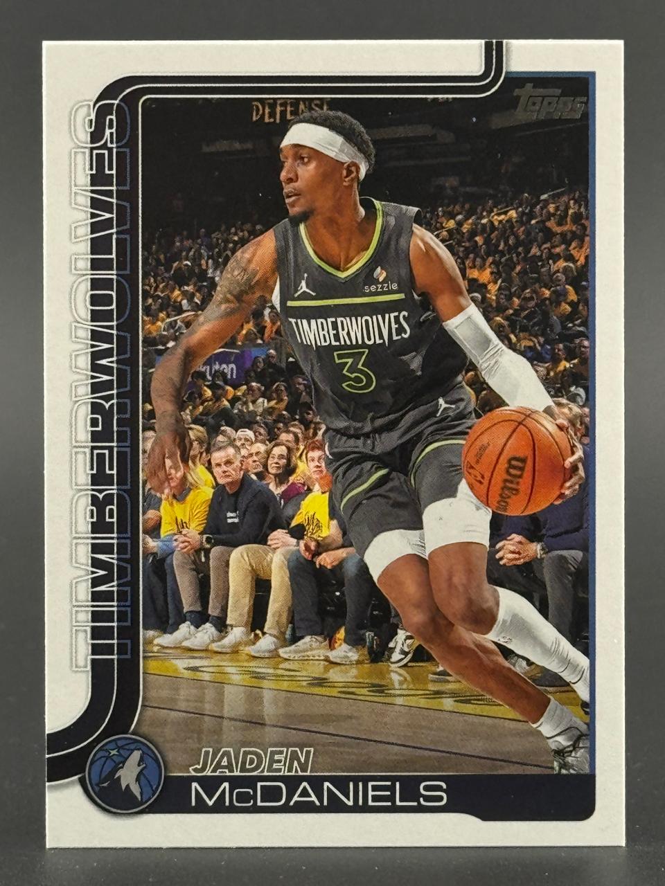 2024-25 Topps Jaden McDaniels Timberwolves trading card, #3.