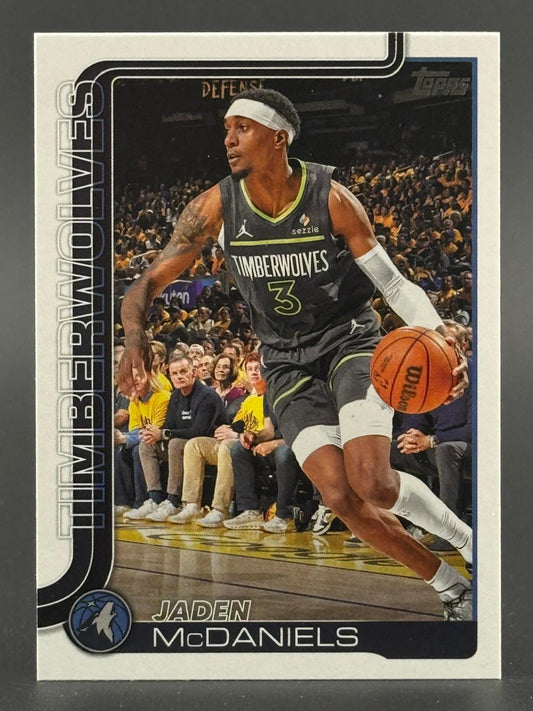 2024-25 Topps Jaden McDaniels Timberwolves trading card, #3.