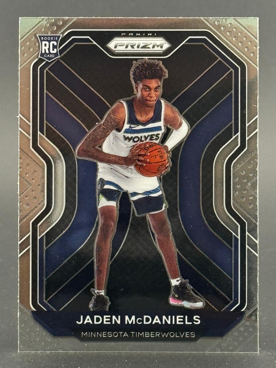 Jaden McDaniels 2020-21 Panini Prizm Rookie Card #268, Minnesota Timberwolves.