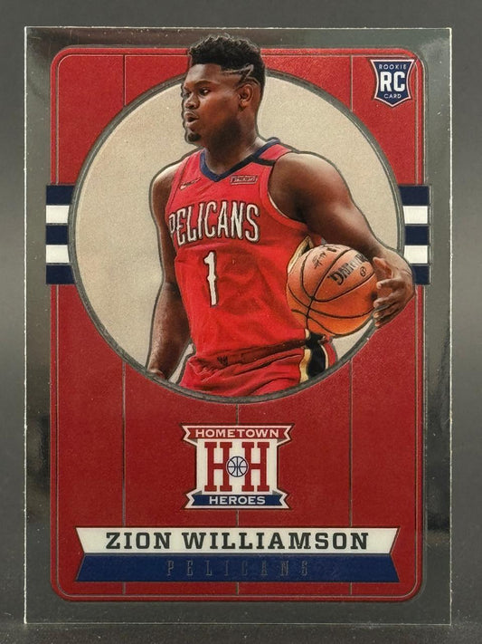 2019 Zion Williamson Pelicans Hometown Heroes rookie basketball card, #HH-ZW.