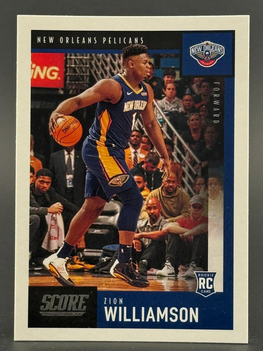 2019-20 Score Zion Williamson Rookie Card #241.