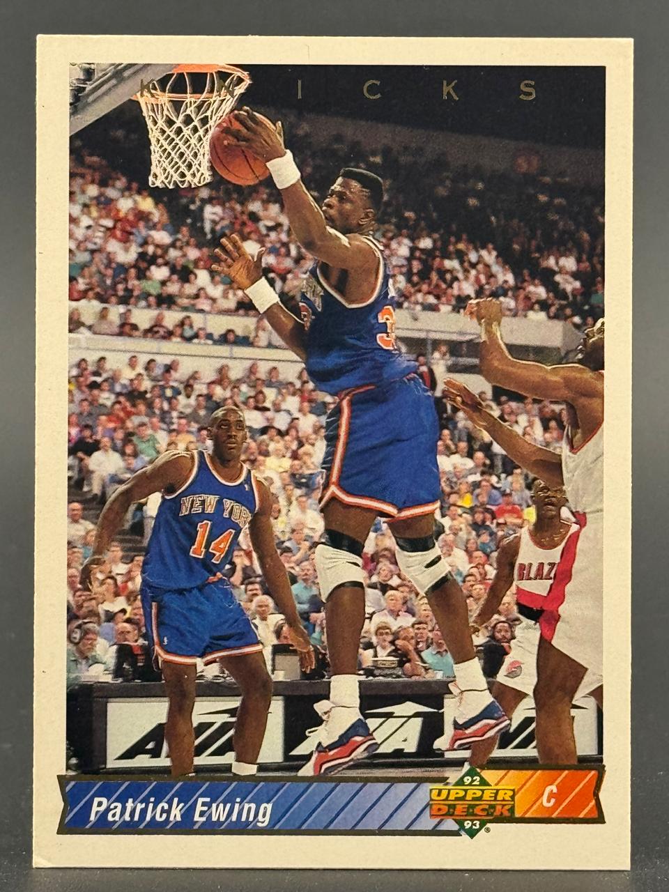 1992-93 Upper Deck Patrick Ewing basketball card.