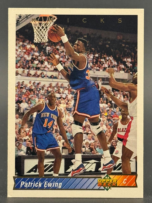 1992-93 Upper Deck Patrick Ewing basketball card.