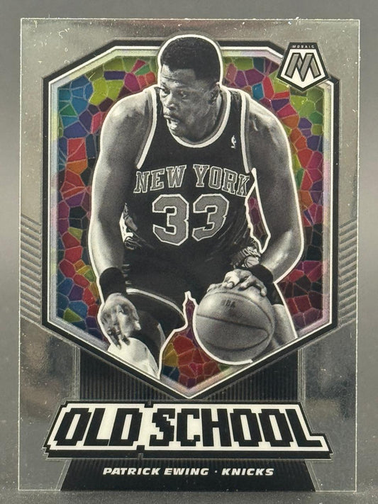 Patrick Ewing 2020 Mosaic Old School trading card.