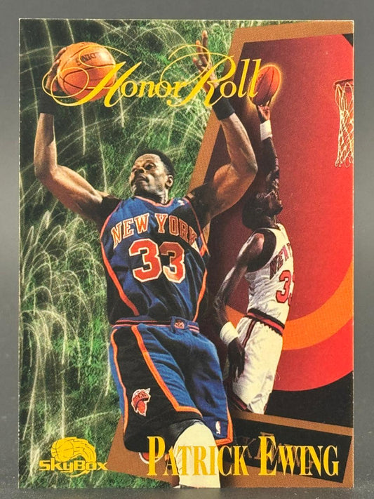Patrick Ewing SkyBox Honor Roll basketball trading card.
