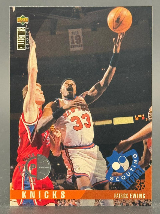 1995-96 Upper Deck Collector's Choice Patrick Ewing basketball card #33.