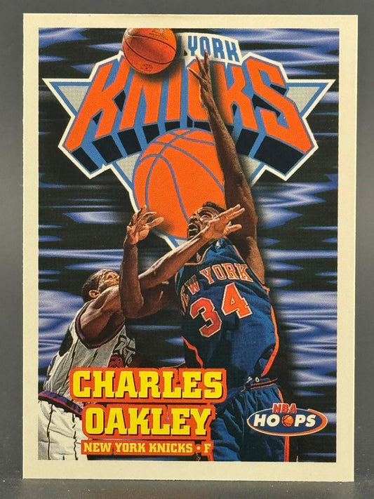 1990-91 NBA Hoops Charles Oakley basketball card, #34, New York Knicks.