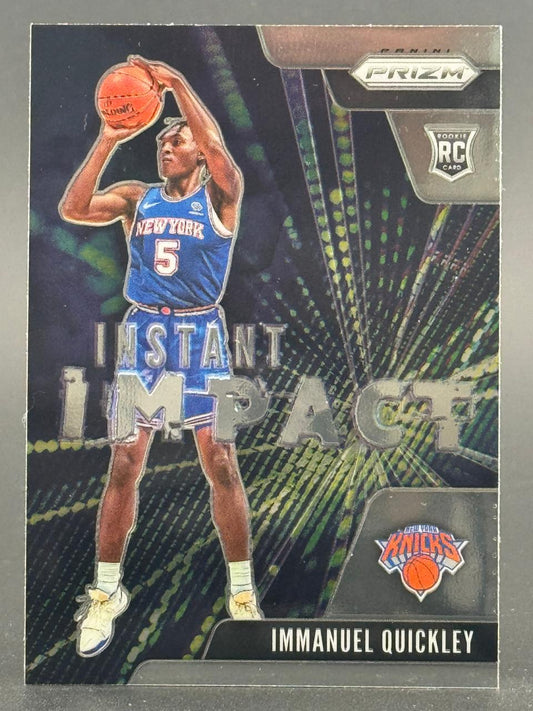 Immanuel Quickley 2020-21 Panini Prizm Instant Impact basketball card.