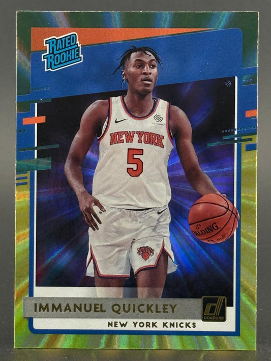 Immanuel Quickley 2020-21 Donruss Rated Rookie card, New York Knicks #5.