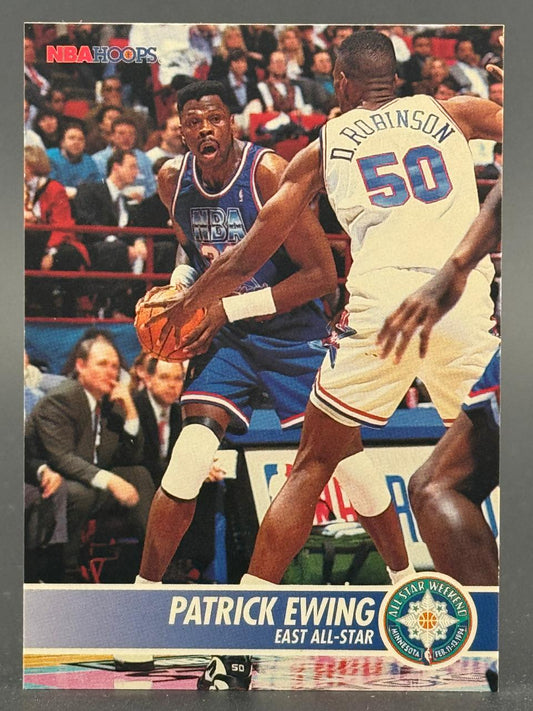 1994 NBA Hoops Patrick Ewing basketball trading card.