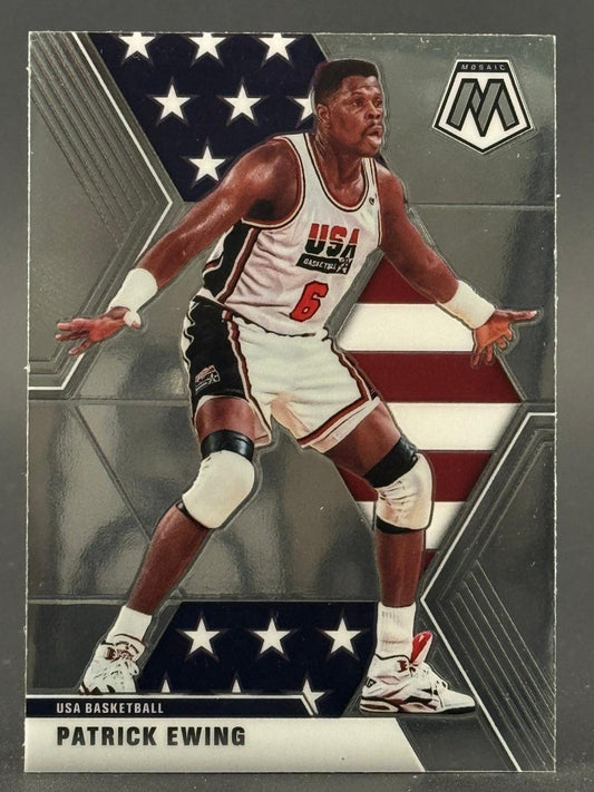 Patrick Ewing USA Basketball trading card, Mosaic set.