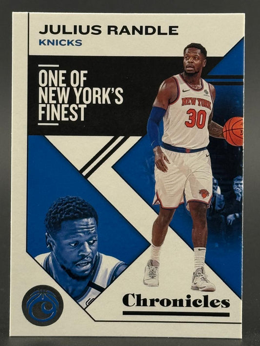 Julius Randle 2020-21 Panini Chronicles basketball card featuring Knicks subset "One of New York's Finest".