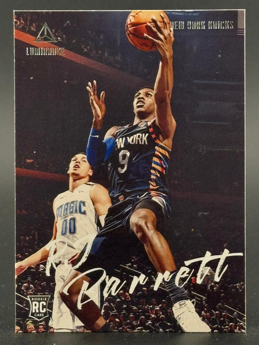 RJ Barrett 2019 Panini Luminance Rookie basketball card #241.