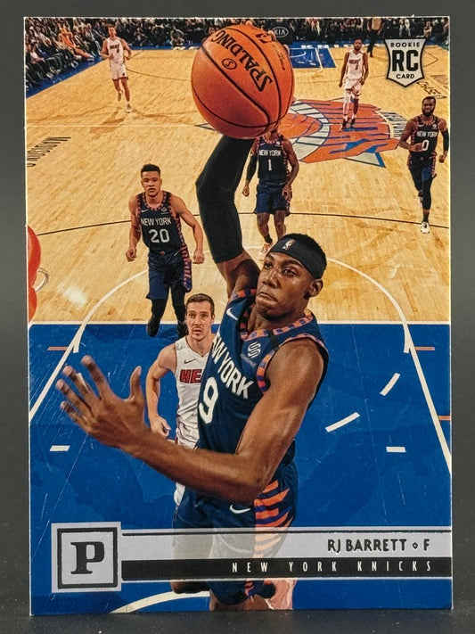 2019-20 Panini RJ Barrett New York Knicks rookie card.