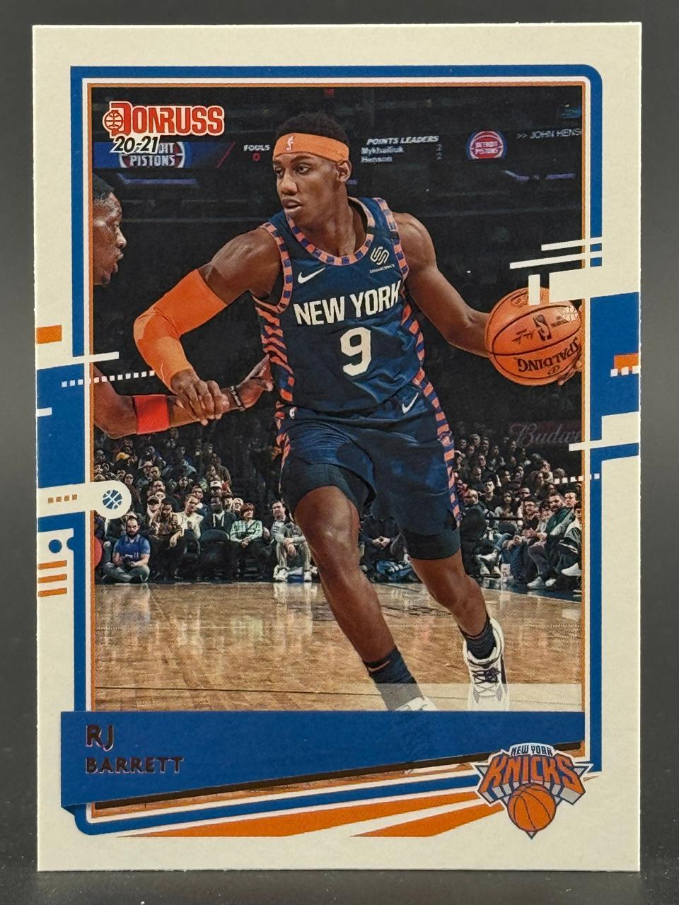 2020-21 Donruss RJ Barrett trading card (#9).