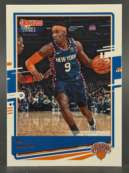 2020-21 Donruss RJ Barrett trading card (#9).
