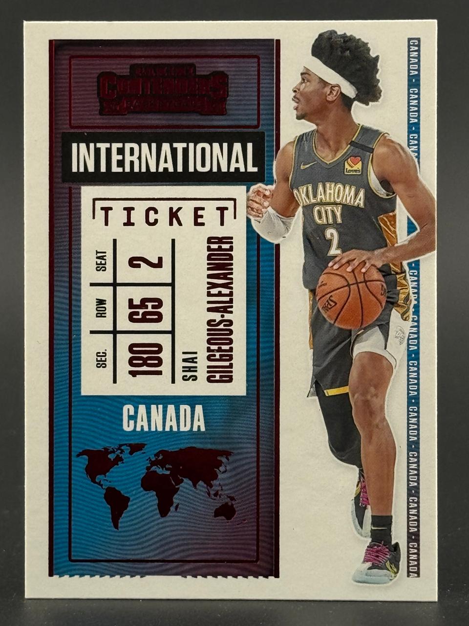 Shai Gilgeous-Alexander International Ticket basketball card.