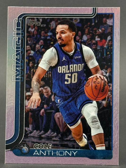 2021-22 Topps Cole Anthony Orlando Magic basketball card.