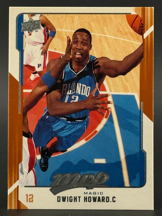Dwight Howard 12 Upper Deck MVP trading card, showing him in an Orlando Magic uniform.