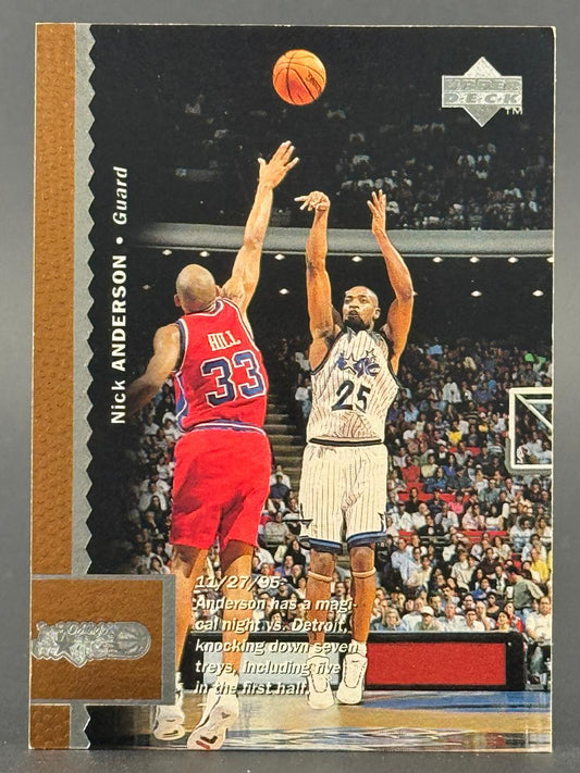 1995 Upper Deck Nick Anderson basketball card.