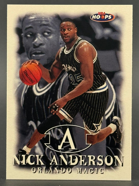 1993-94 NBA Hoops basketball card featuring Nick Anderson of the Orlando Magic.