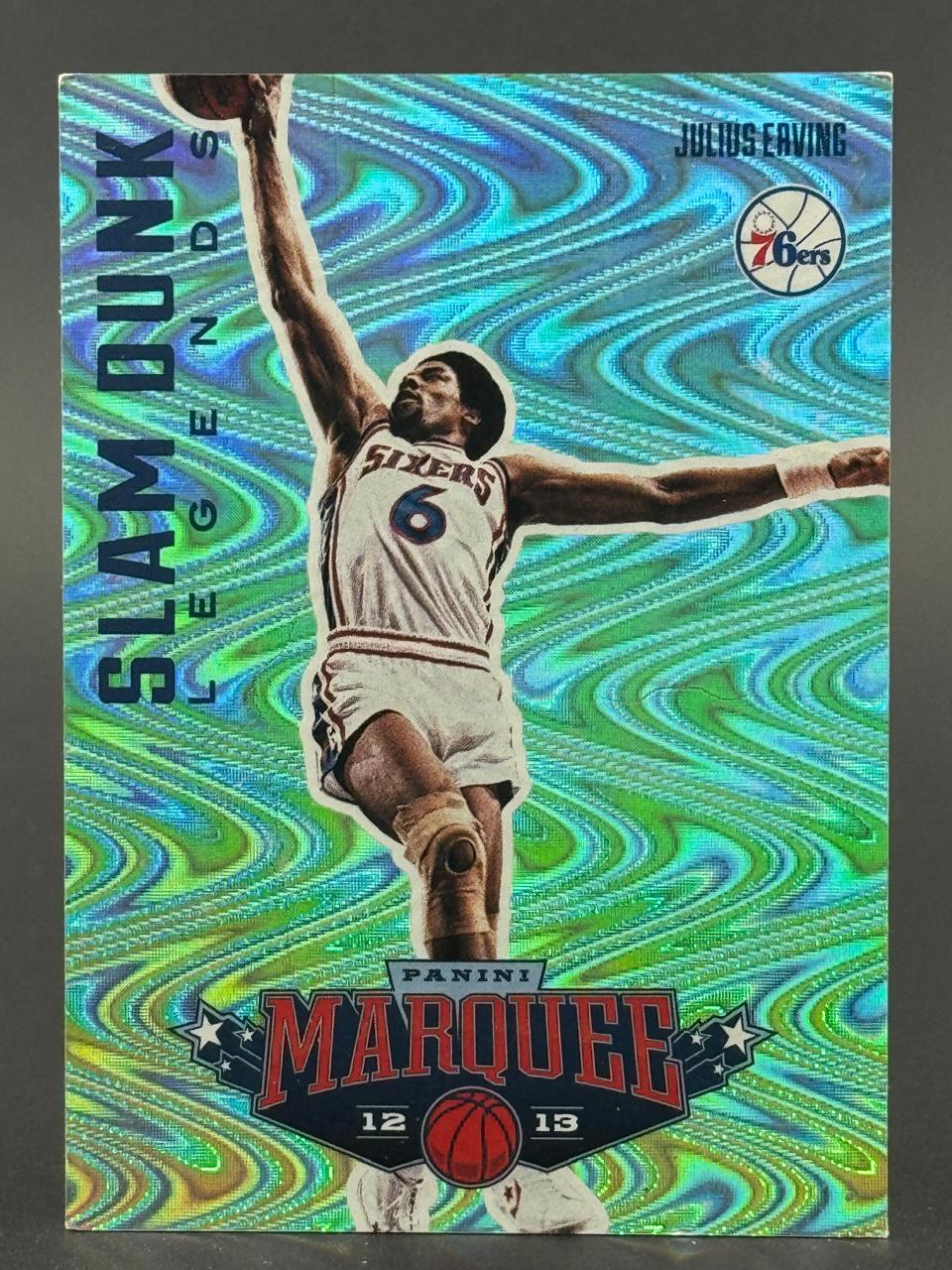 2012-13 Panini Marquee Slam Dunk Legends Julius Erving card #12-13.