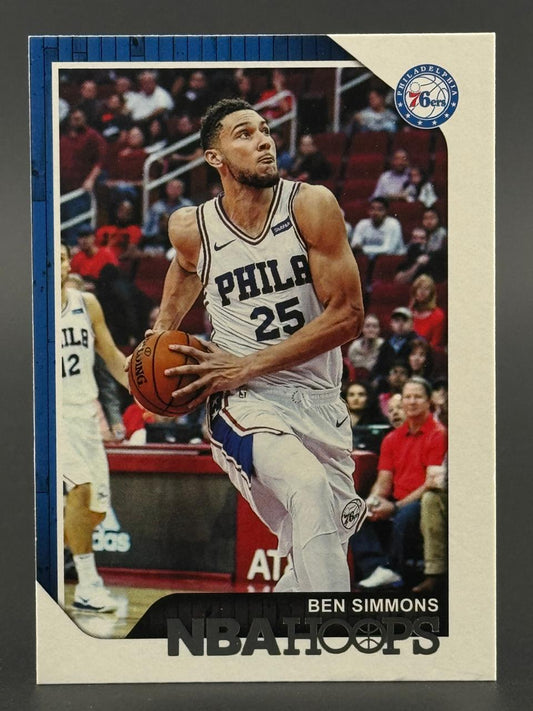 Ben Simmons 2018-19 NBA Hoops basketball card.
