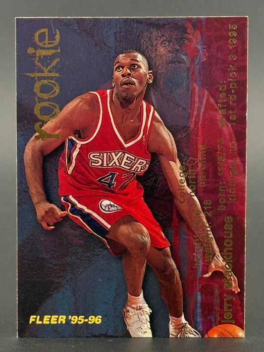 1995-96 Fleer Jerry Stackhouse Rookie trading card #42.