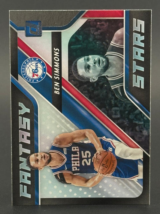 Ben Simmons 2020-21 Donruss Fantasy Stars trading card.