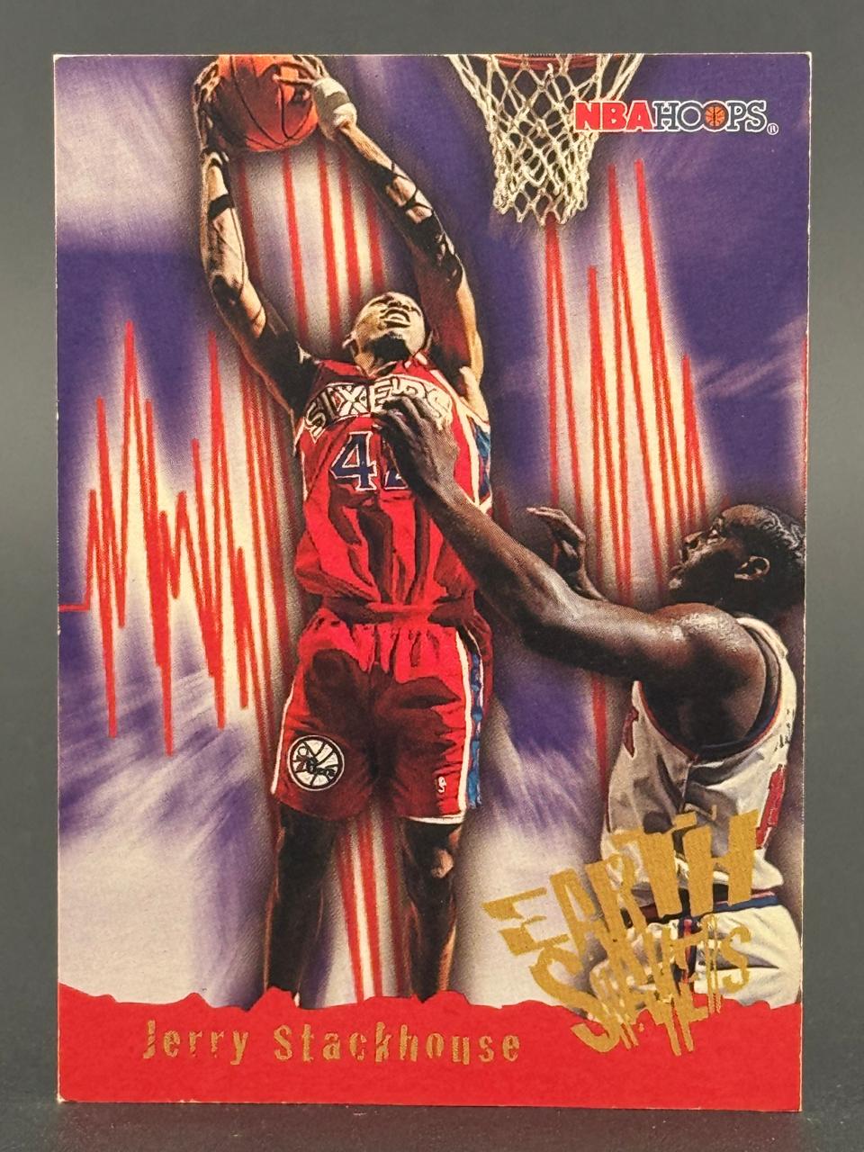 Jerry Stackhouse 1996-97 NBA Hoops basketball card.