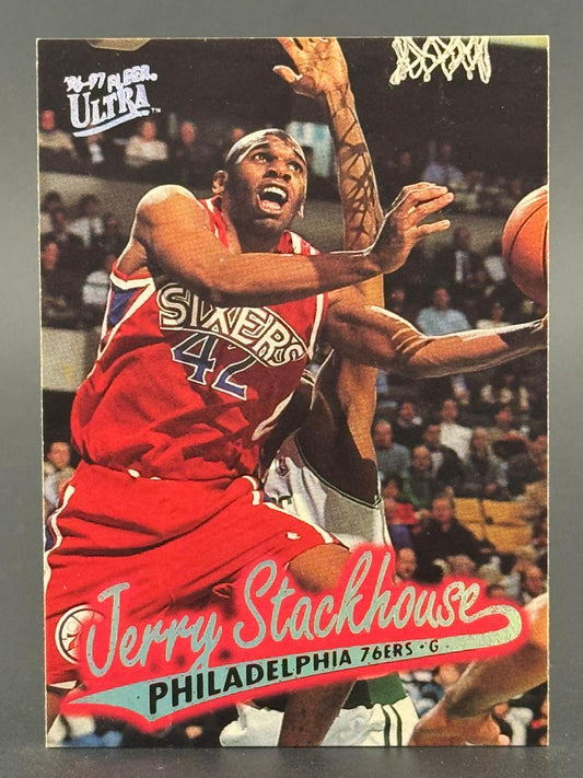 1996-97 Fleer Ultra Jerry Stackhouse basketball card #42.