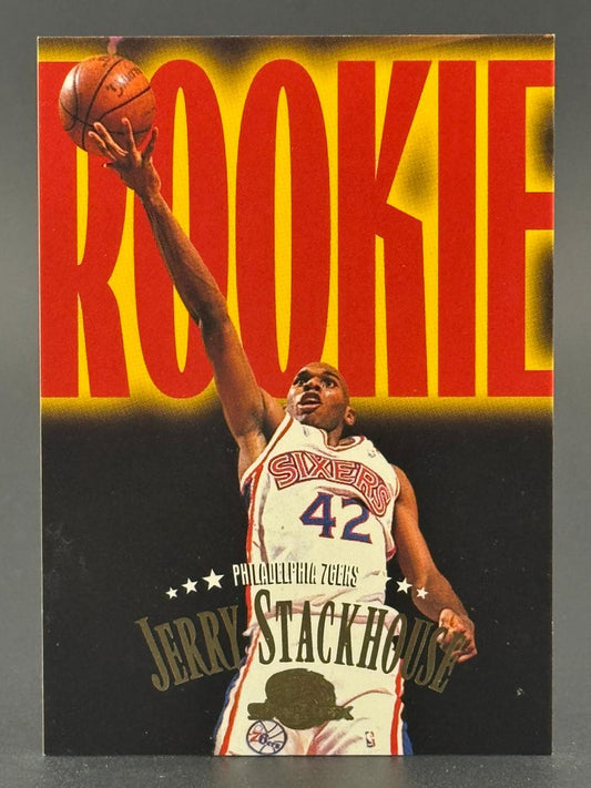 Jerry Stackhouse 1995 basketball trading card, Philadelphia 76ers #42.