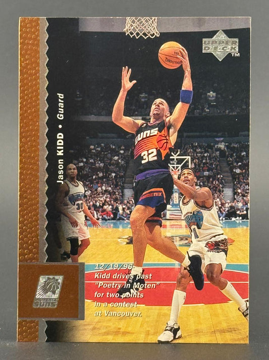 1996-97 Upper Deck Jason Kidd Phoenix Suns basketball card.
