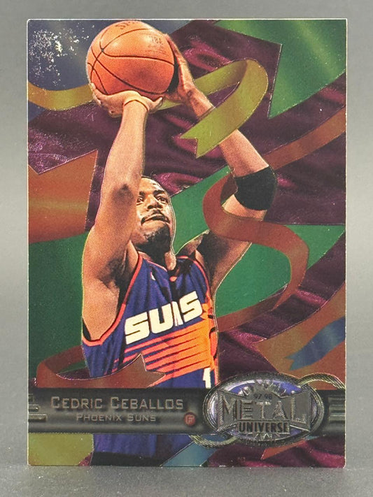 1997-98 Metal Universe Cedric Ceballos basketball card, Phoenix Suns.