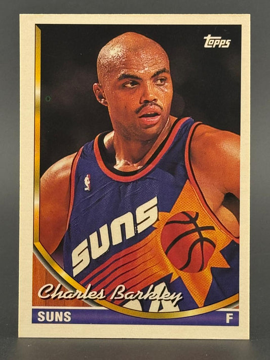 Charles Barkley Topps basketball card, showing him in a Phoenix Suns uniform.