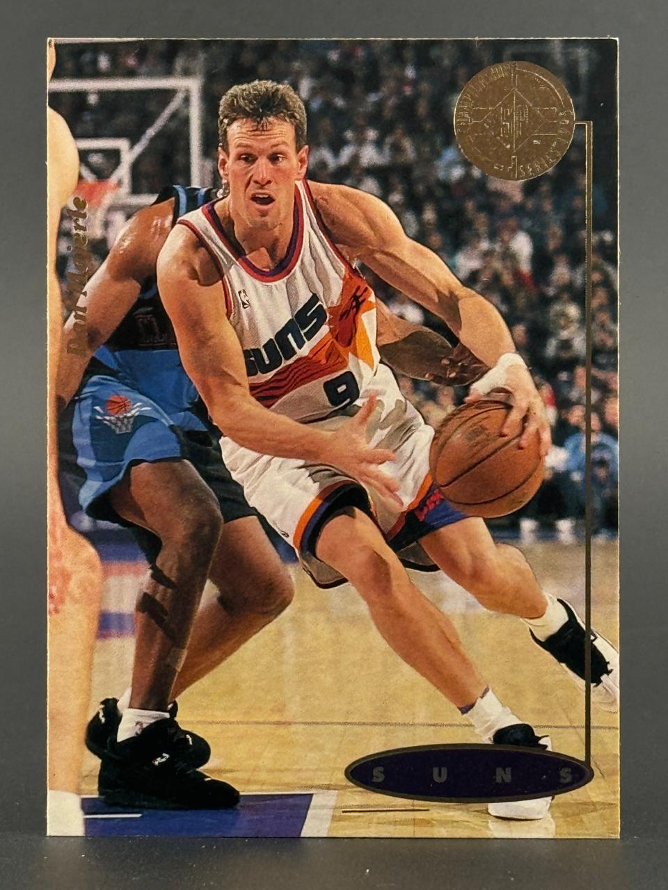 1993 Upper Deck SP Dan Majerle basketball card #193, showing him in a Phoenix Suns uniform dribbling.