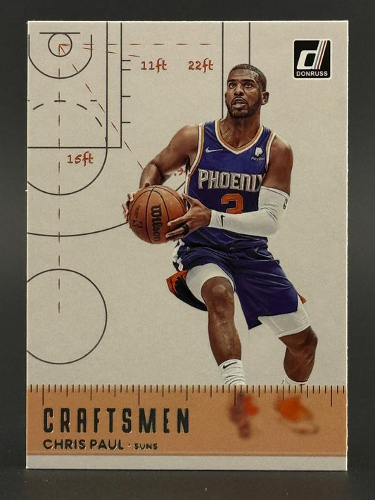 Chris Paul Phoenix Suns Donruss Craftsmen trading card with basketball court diagram background.