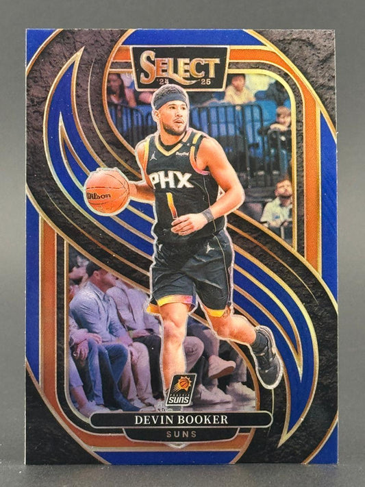 2024-25 Select Devin Booker Phoenix Suns basketball card.