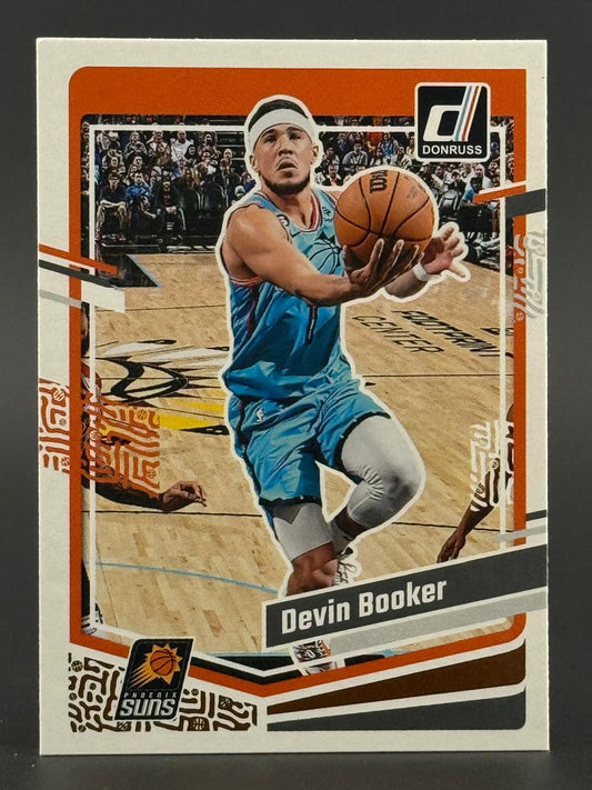 Devin Booker basketball trading card, Donruss.