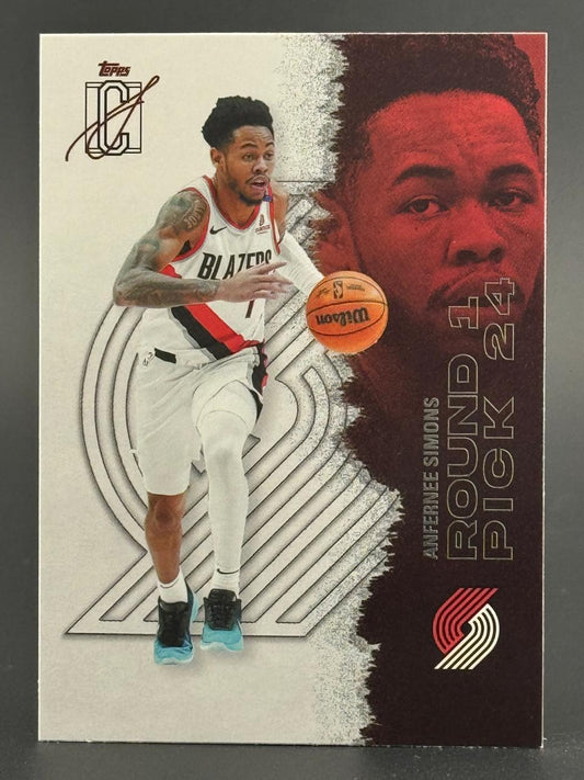 Anfernee Simons basketball card, Topps.