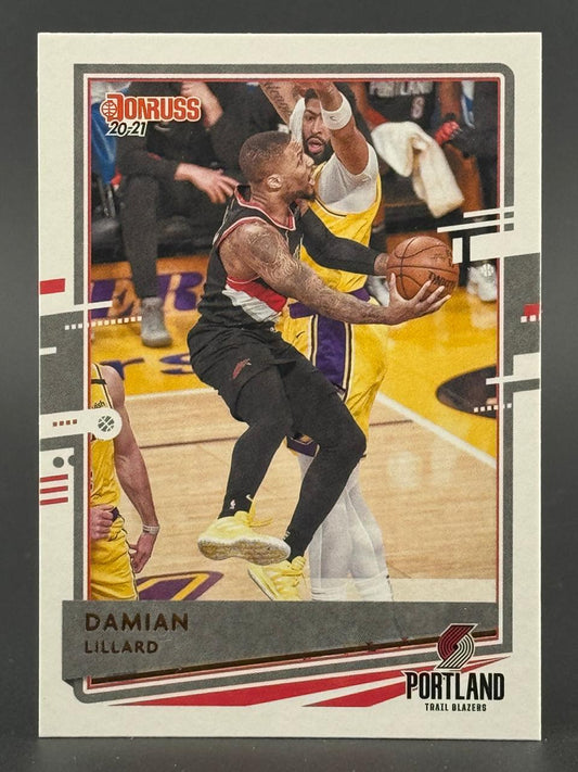 2020-21 Donruss Damian Lillard Portland Trail Blazers basketball card.