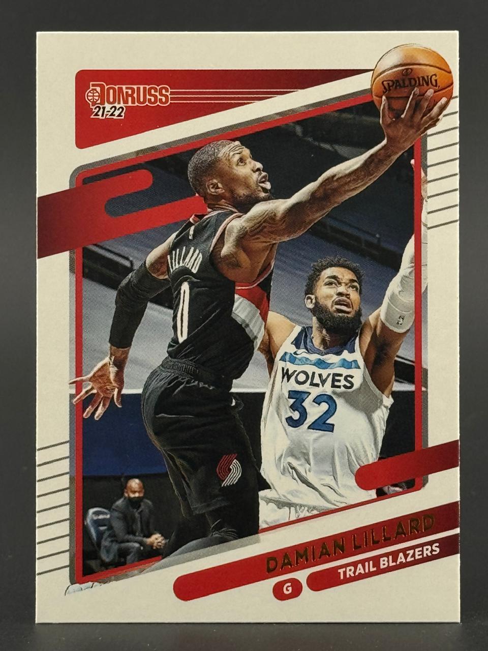 21-22 Donruss Damian Lillard Trail Blazers trading card.