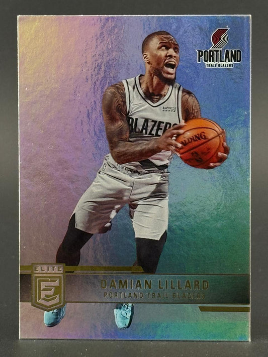 Damian Lillard 2021-22 Elite basketball card, Portland Trail Blazers.