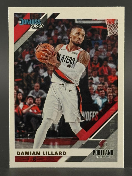 2019-20 Donruss Damian Lillard basketball trading card.