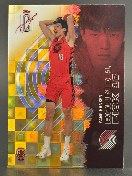 Yang Hansen 2024 Topps Certified trading card, Round 1 Pick 16, #16, rookie card.