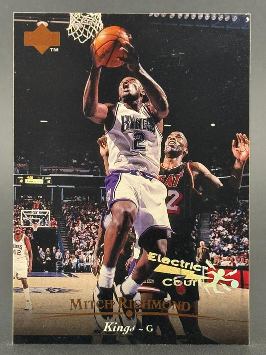 Mitch Richmond 1990s Upper Deck Electric Court basketball card.