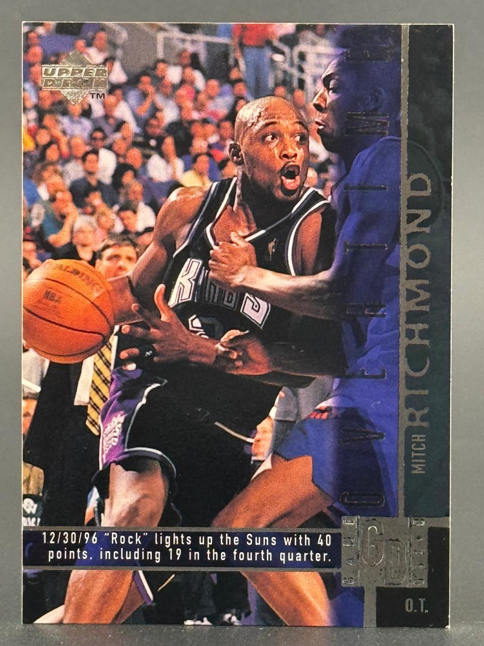 Mitch Richmond 1996-97 Upper Deck Overtime basketball card.