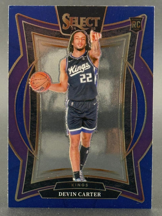 2024-25 Select Devin Carter Kings rookie basketball card.