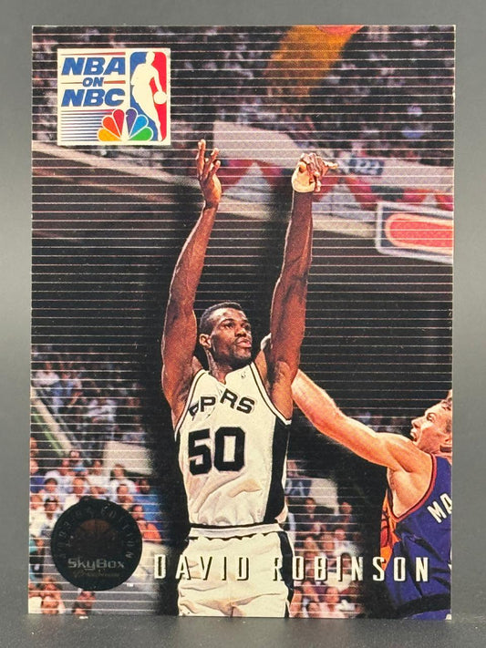 1993-94 SkyBox David Robinson basketball card #50, featuring an NBA on NBC logo overlay.